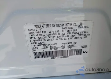 2018 Infiniti Q50 2.0T Pure из США, поврежденный, VIN JN1CV7AP6JM240606